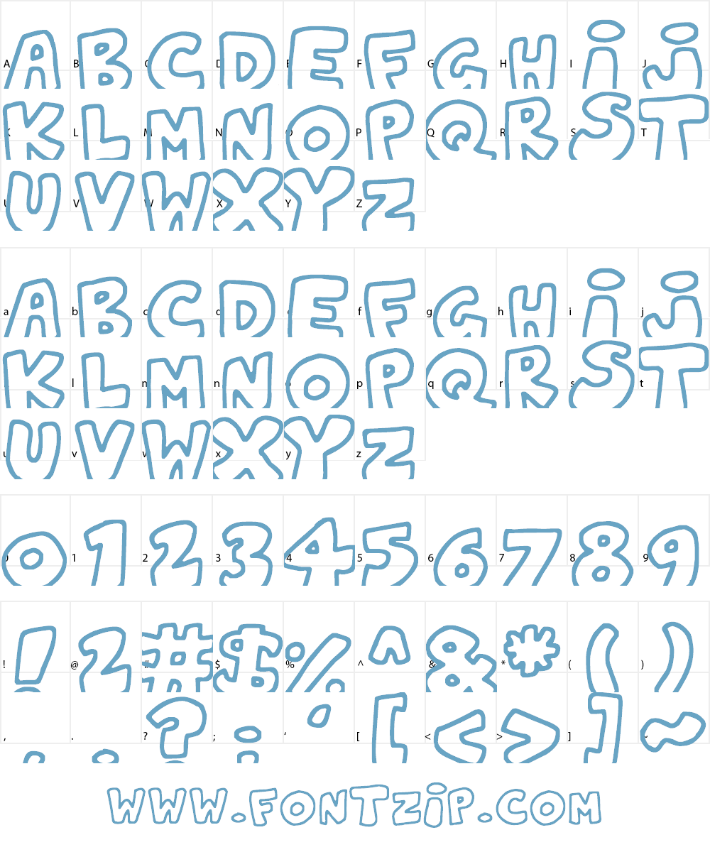 Jelly Wobblers Font Character